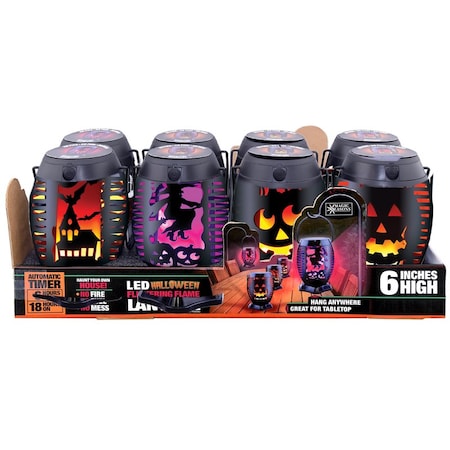 Shawshank Ledz Magic Seasons Halloween Flickering Flame Lantern 1 pk 702925